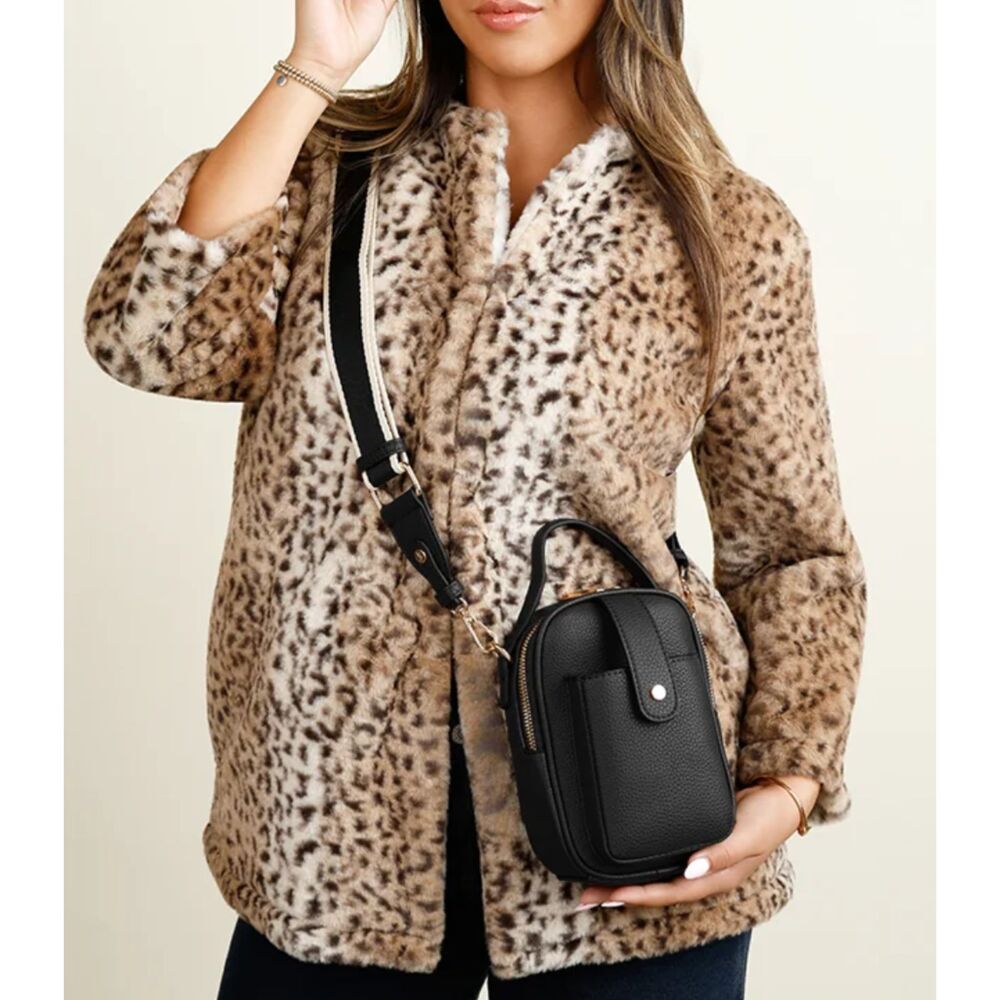 Mali+Lili GAIL Phone Crossbody Bag with Dual Straps Black NWT New